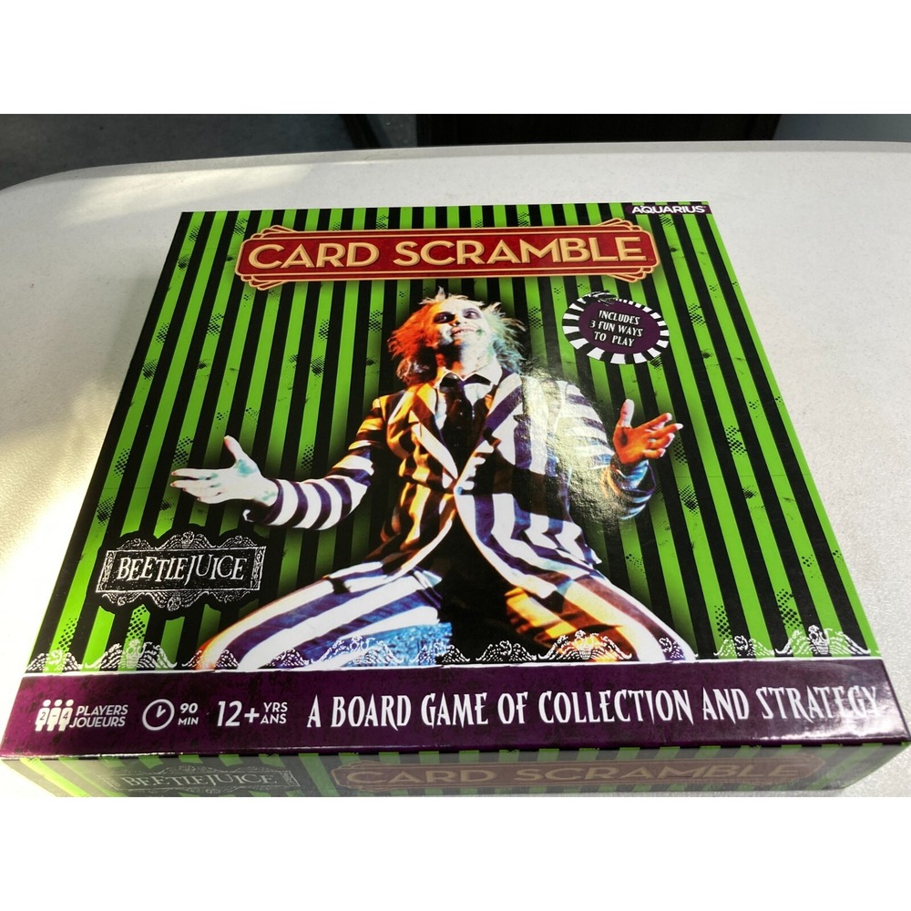 Beetlejuice Movie Card Scramble Board Game By Aquarius Open Box Unpunched
